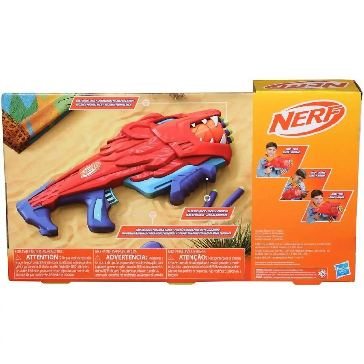 Nerf - Junior Wild Lionfury Easy Play Dart Blaster With 16 Nerf Elite Darts - Hasbro