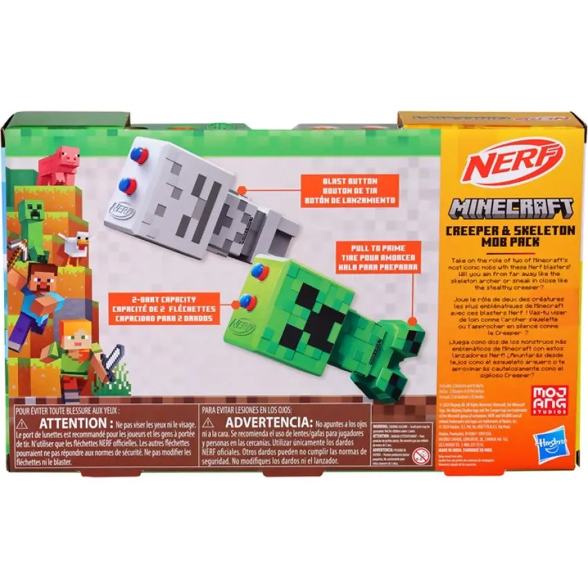 Nerf - Minecraft Creeper & Skeleton Mob Pack - Hasbro