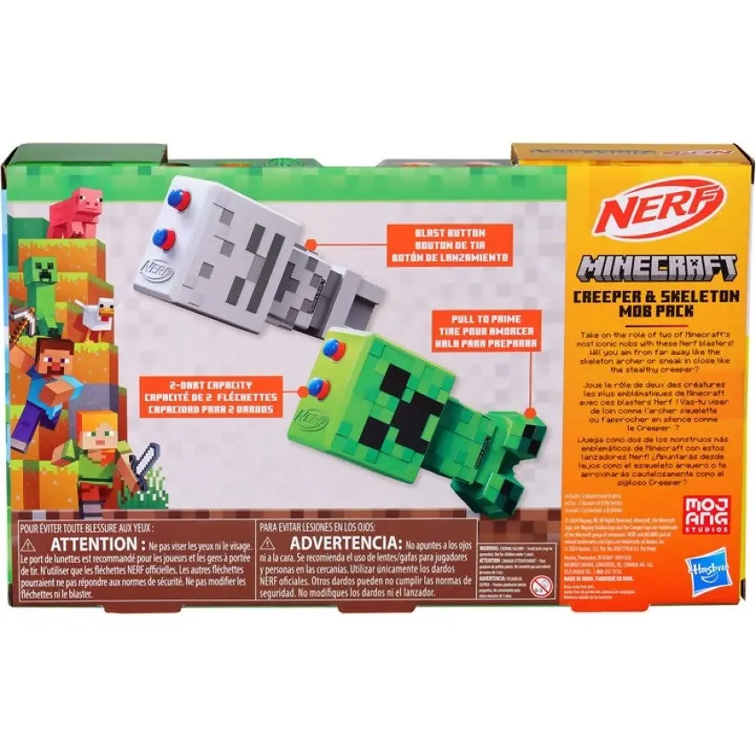 Nerf - Minecraft Creeper & Skeleton Mob Pack - Hasbro