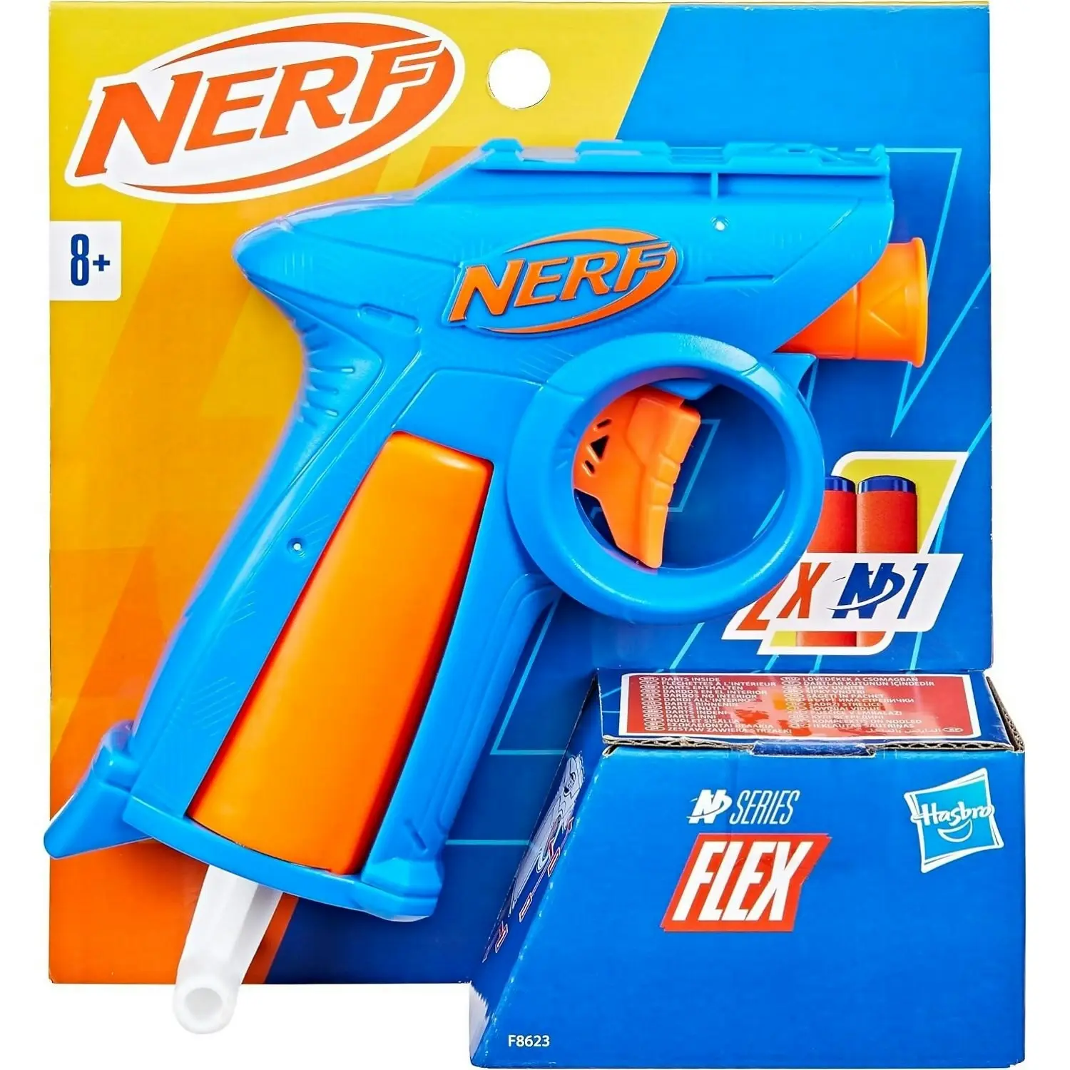 Nerf - N Series Flex Dart Blaster 2x Nerf N1 Darts Compatible Only With Nerf N Series Blasters - Hasbro