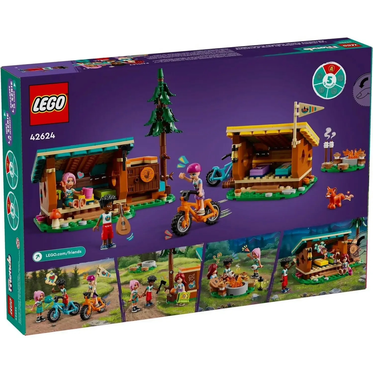 LEGO 42624 Adventure Camp Cozy Cabins - Friends