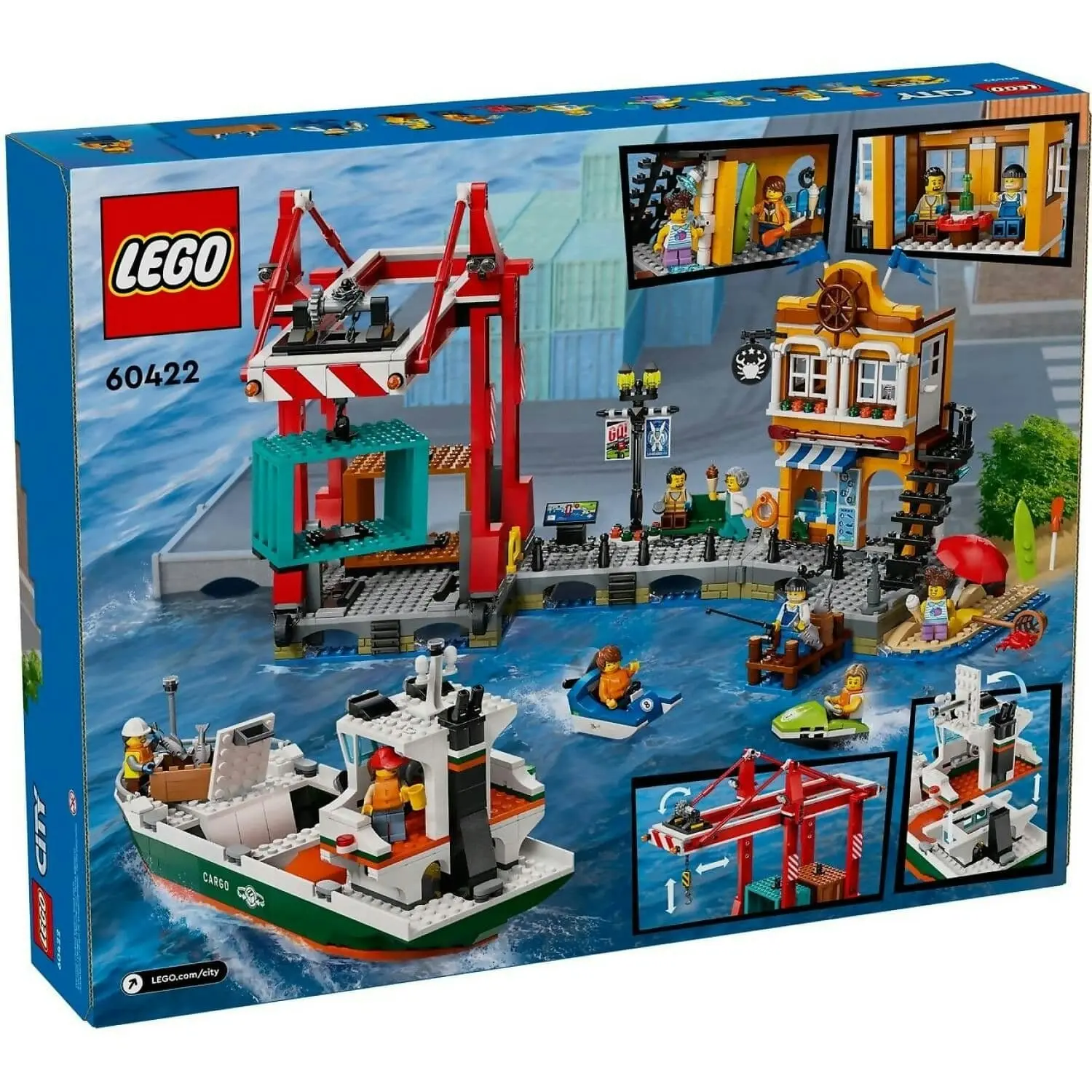 LEGO 60422 Seaside Harbor with Cargo Ship - City