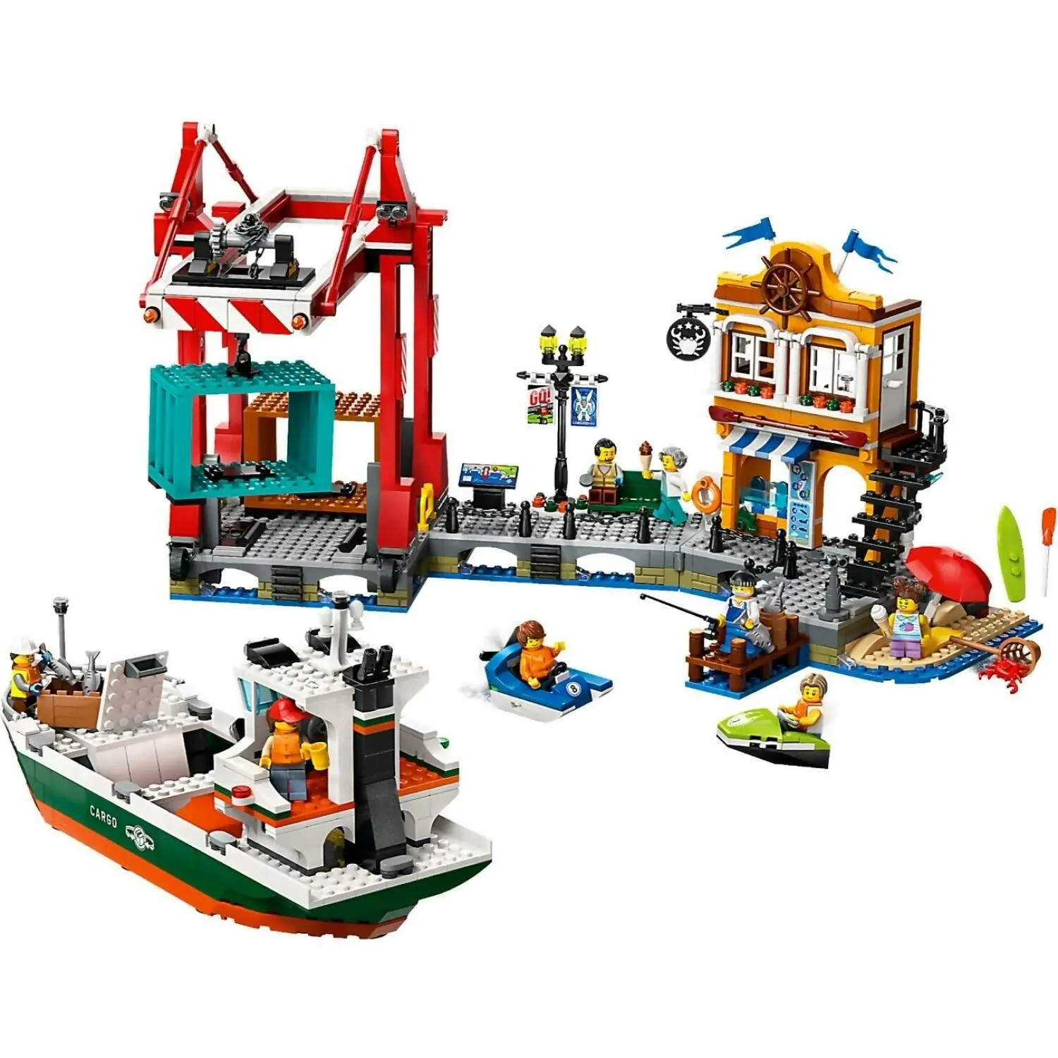 LEGO 60422 Seaside Harbor with Cargo Ship - City