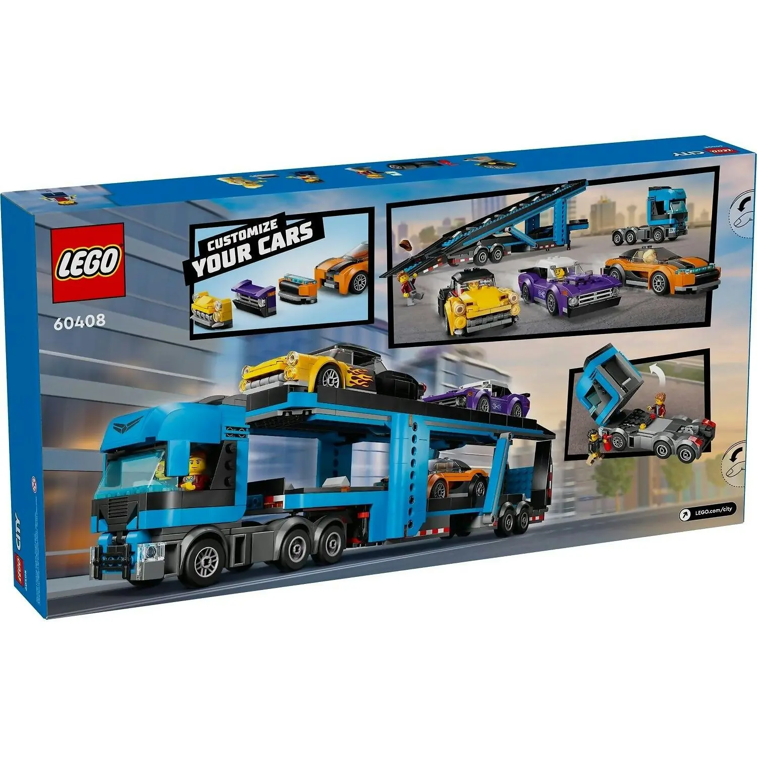 LEGO 60408 Car Transporter Truck with Sports Cars - City