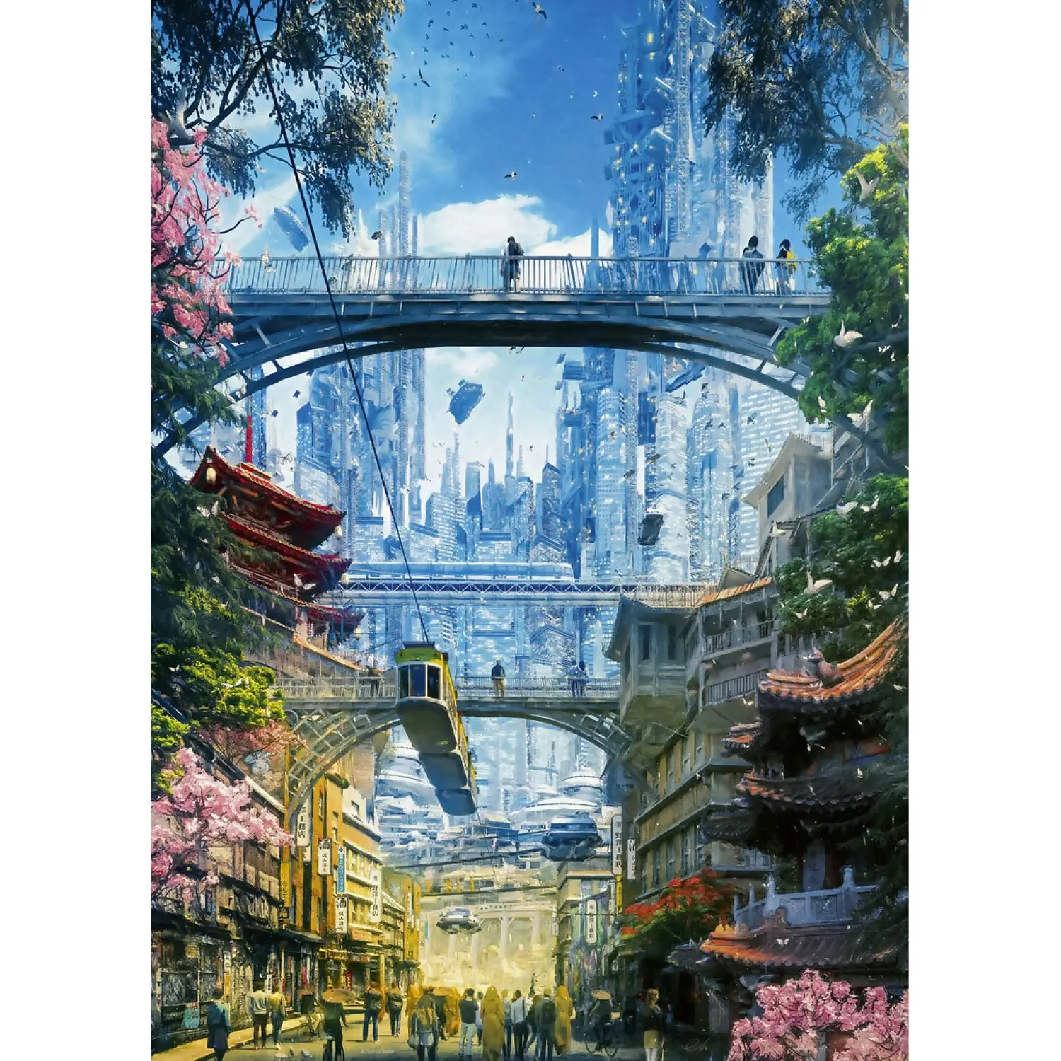 Heye - Future Cities Market District Jigsaw Puzzle 1000pc