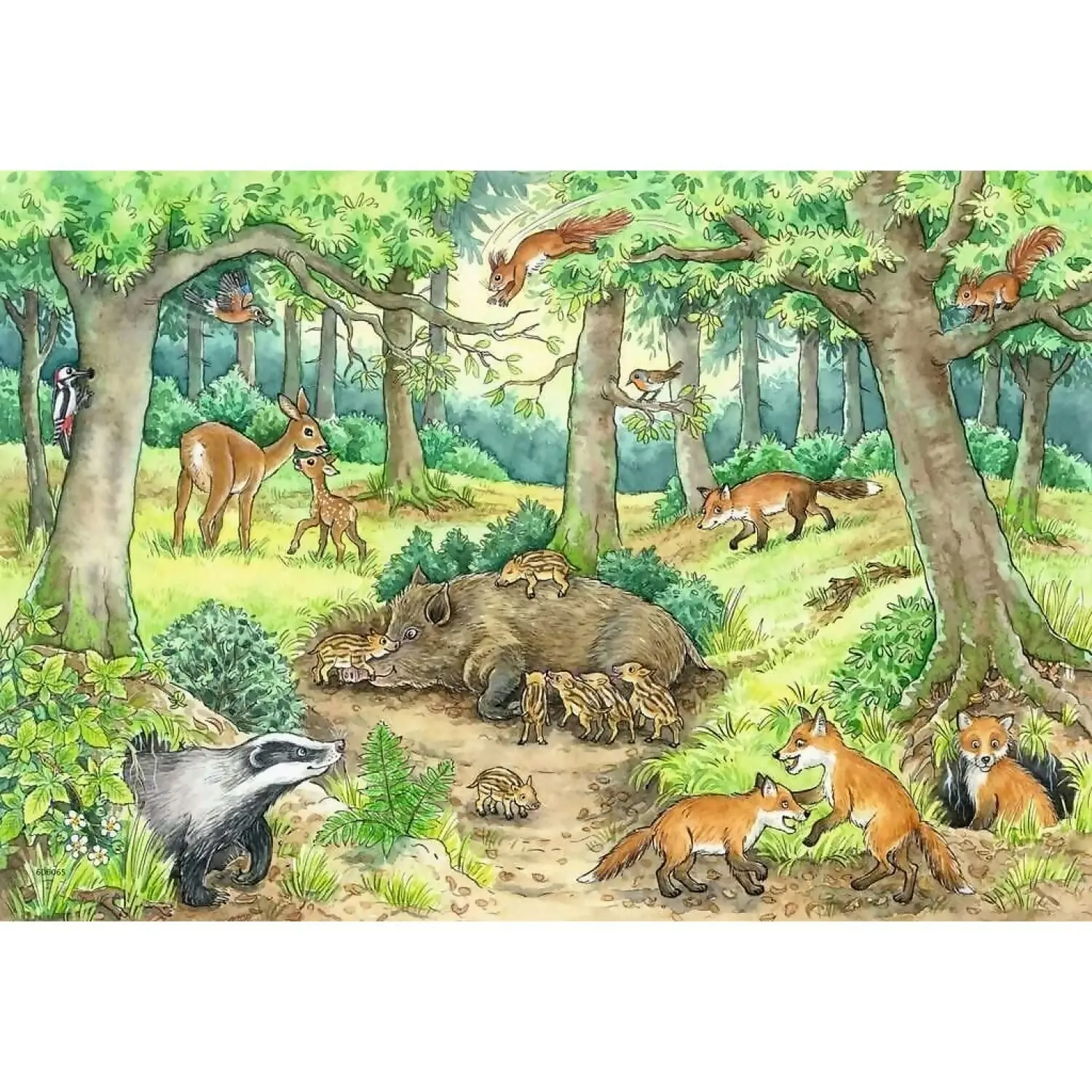 Ravensburger - Animals In The Forest And On The Meadow Jigsaw Puzzle 2 X 12pc