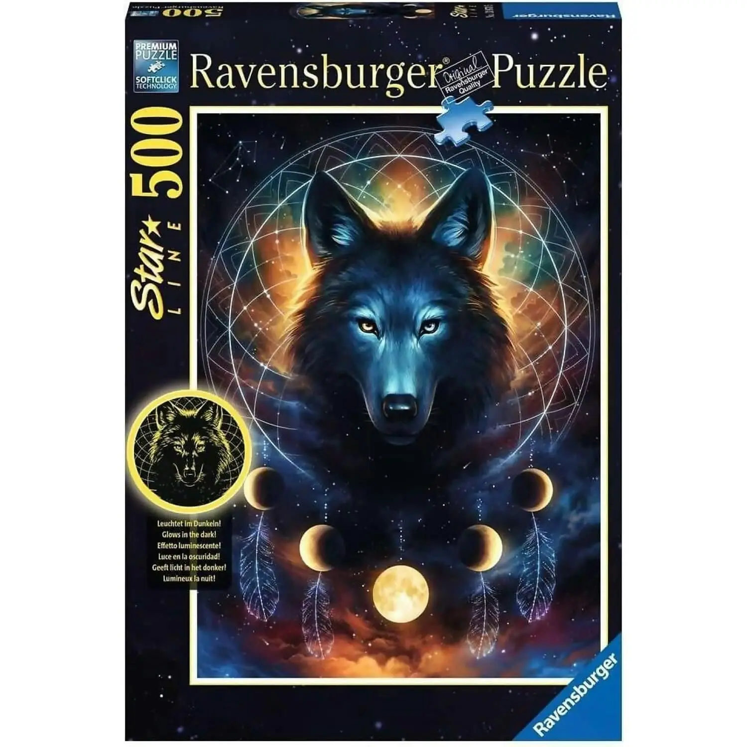 Ravensburger - Lunar Wolf Starline Jigsaw Puzzle 500pc