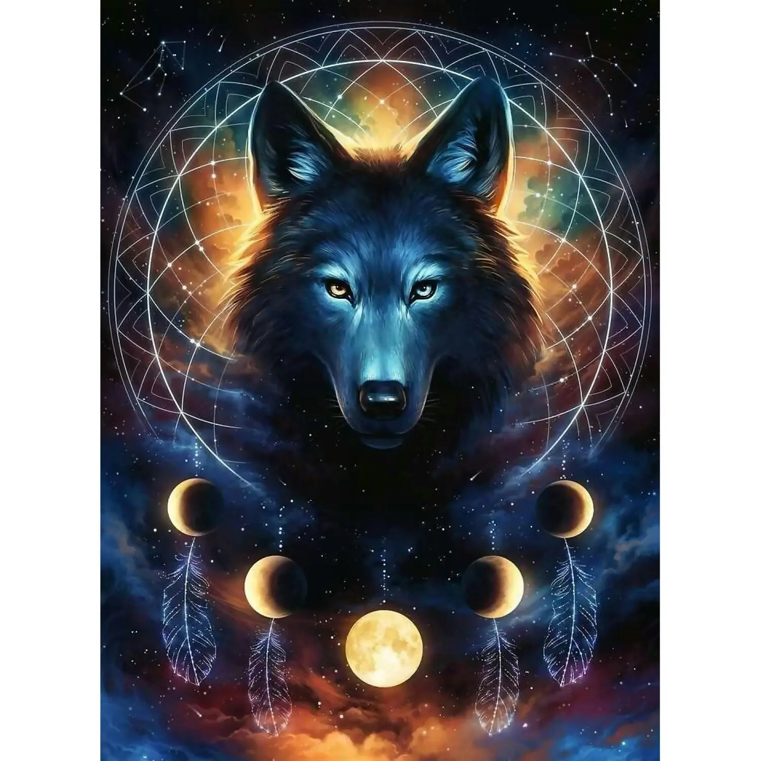 Ravensburger - Lunar Wolf Starline Jigsaw Puzzle 500pc