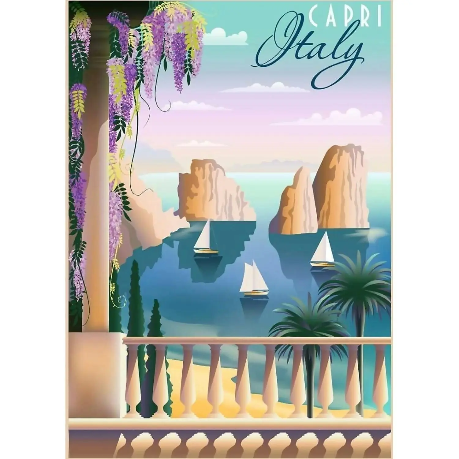 Ravensburger - Postcard From Capri Italy Jigsaw Puzzle 1000pc