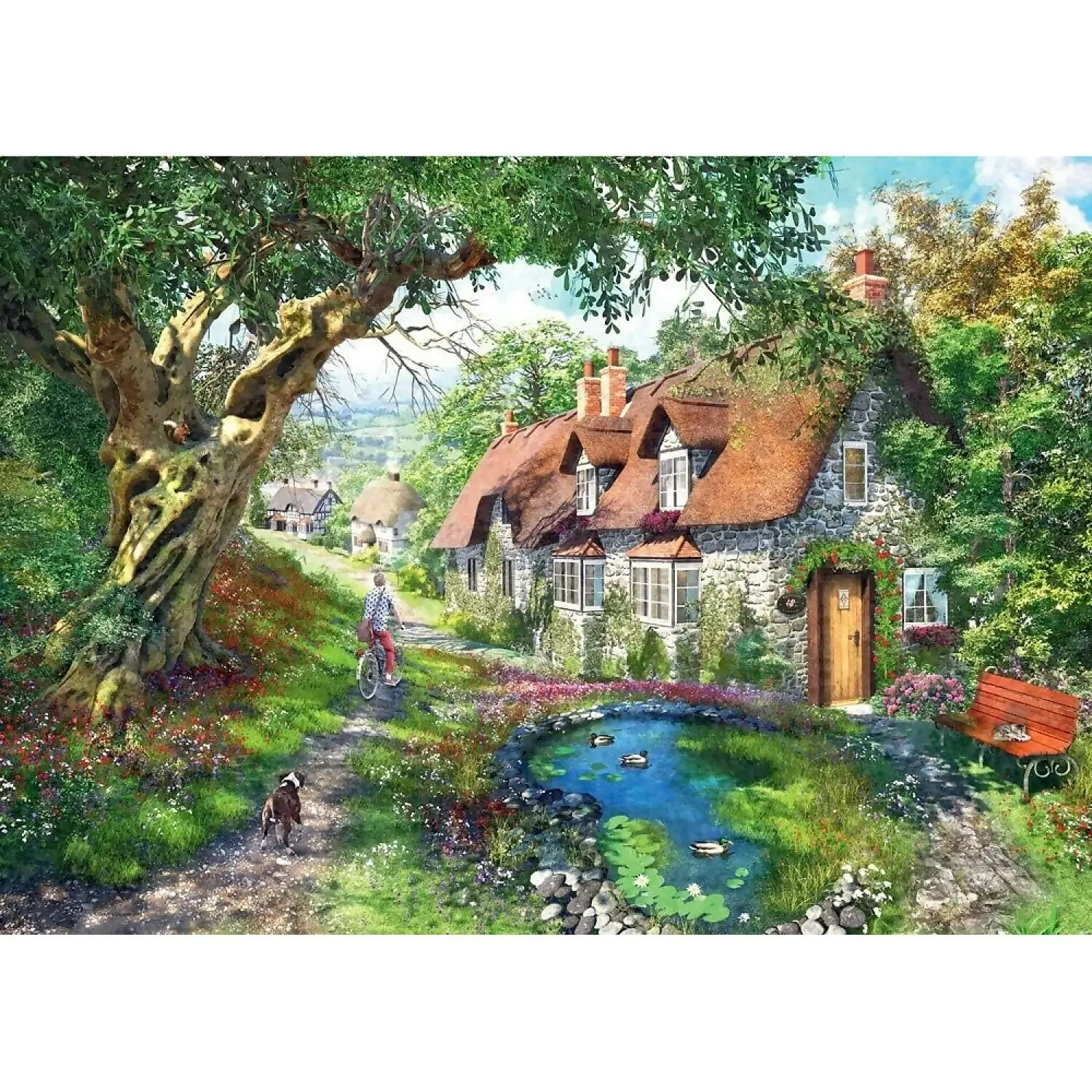 Ravensburger - Flower Hill Lane Jigsaw Puzzle 1000pc