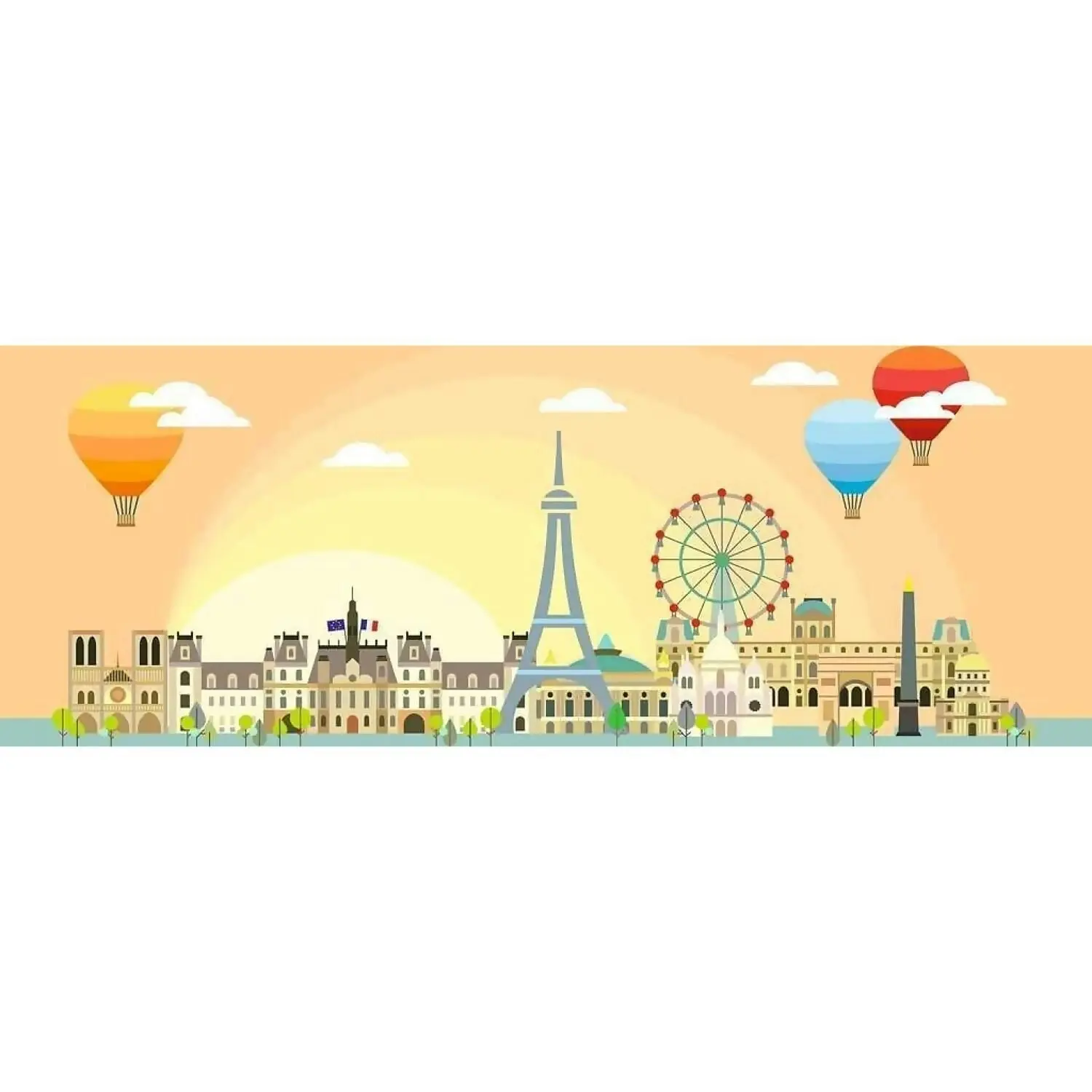 Ravensburger - A Day In Paris Panorama Jigsaw Puzzle 1000pc