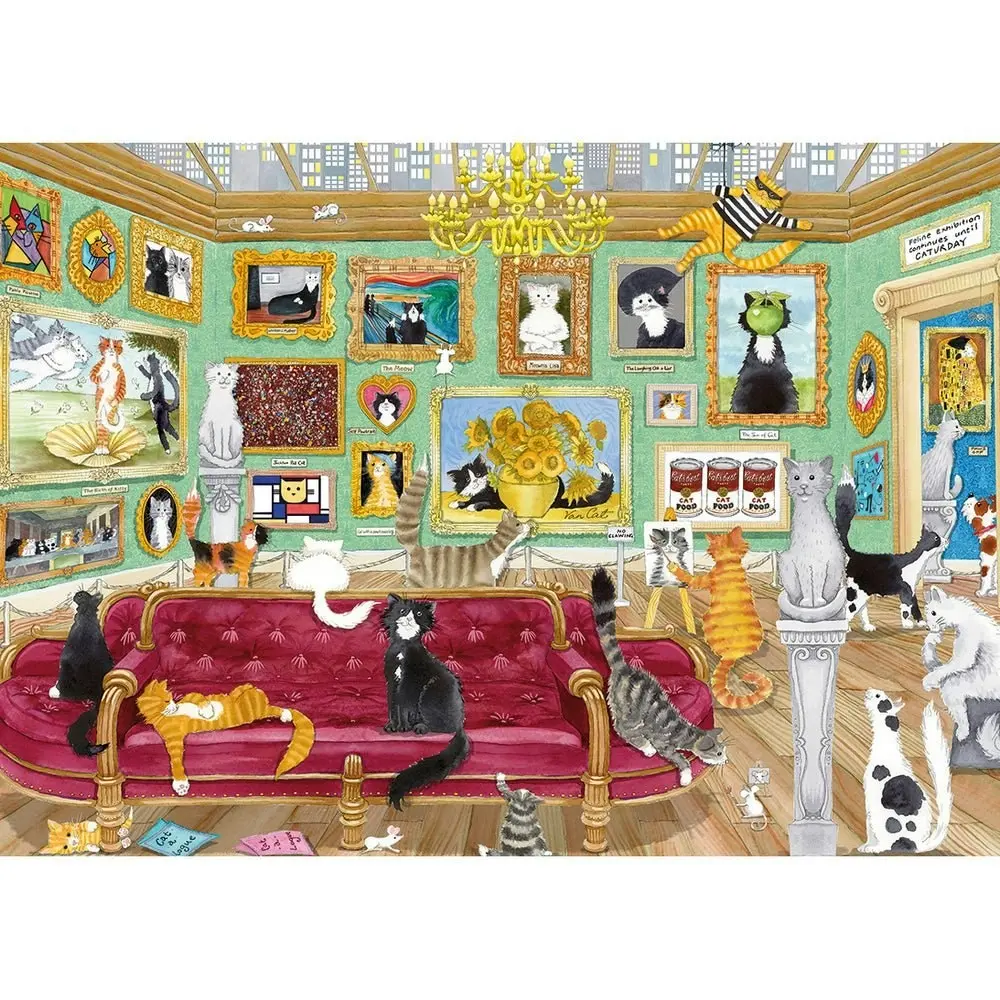 Gibsons - Night At The Meowseum - Jigsaw Puzzle 1000pc