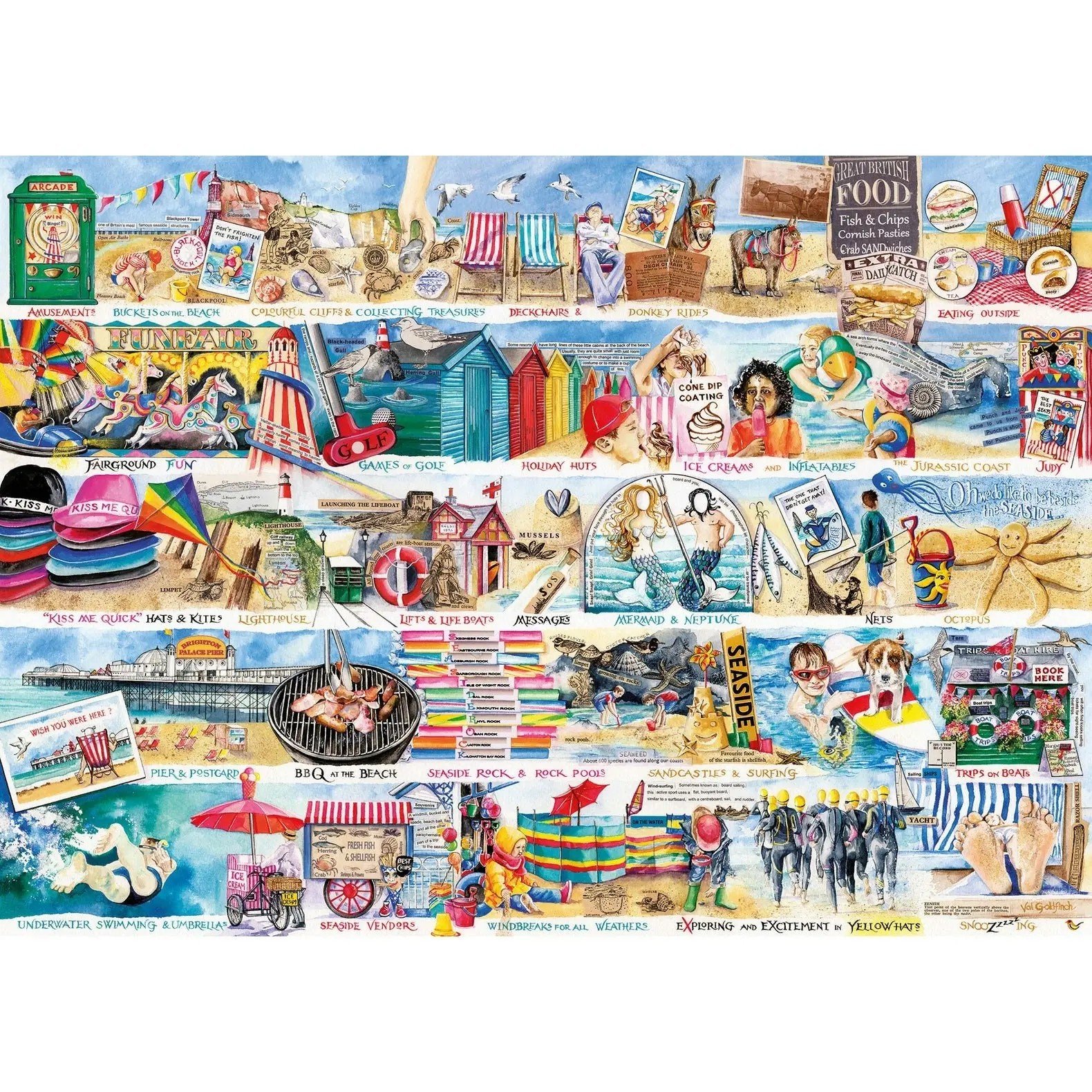 Gibsons - Deckchairs & Donkeys Jigsaw Puzzle 1000pc