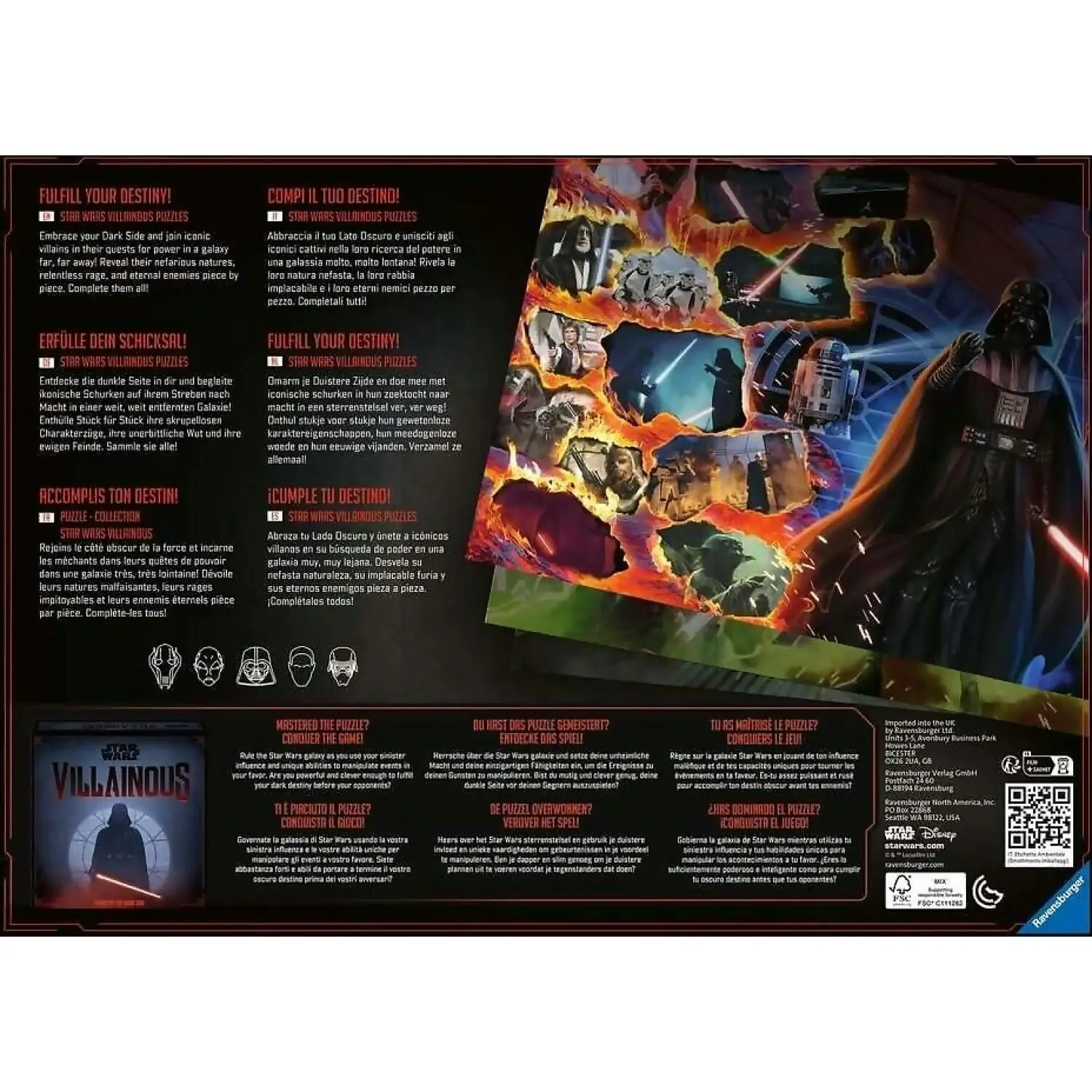 Ravensburger - Star Wars Villainous: Asajj Ventress Jigsaw Puzzle 1000pc