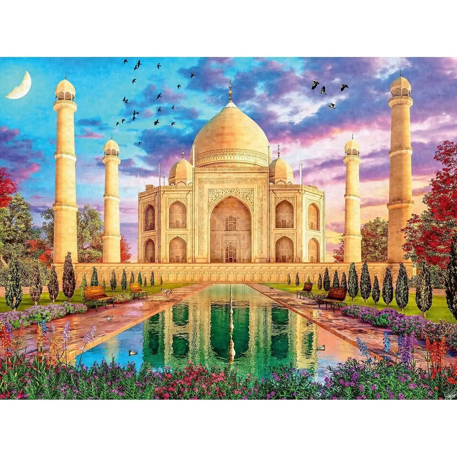 Ravensburger - Enchanting Taj Mahal Jigsaw Puzzle 1500pc