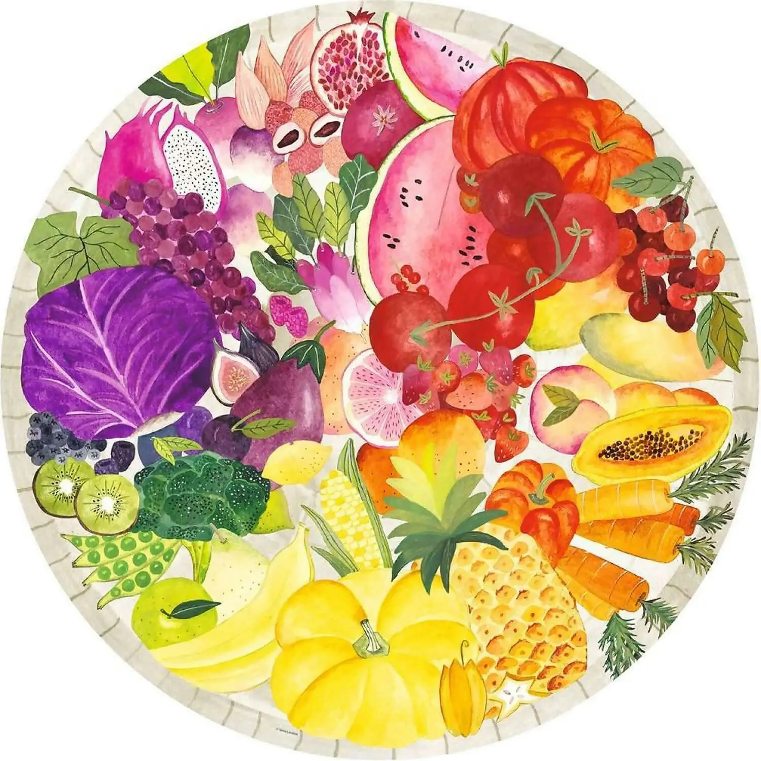 Ravensburger - Circle Of Colors Fruits And Vegetables Jigsaw Puzzle 500pc