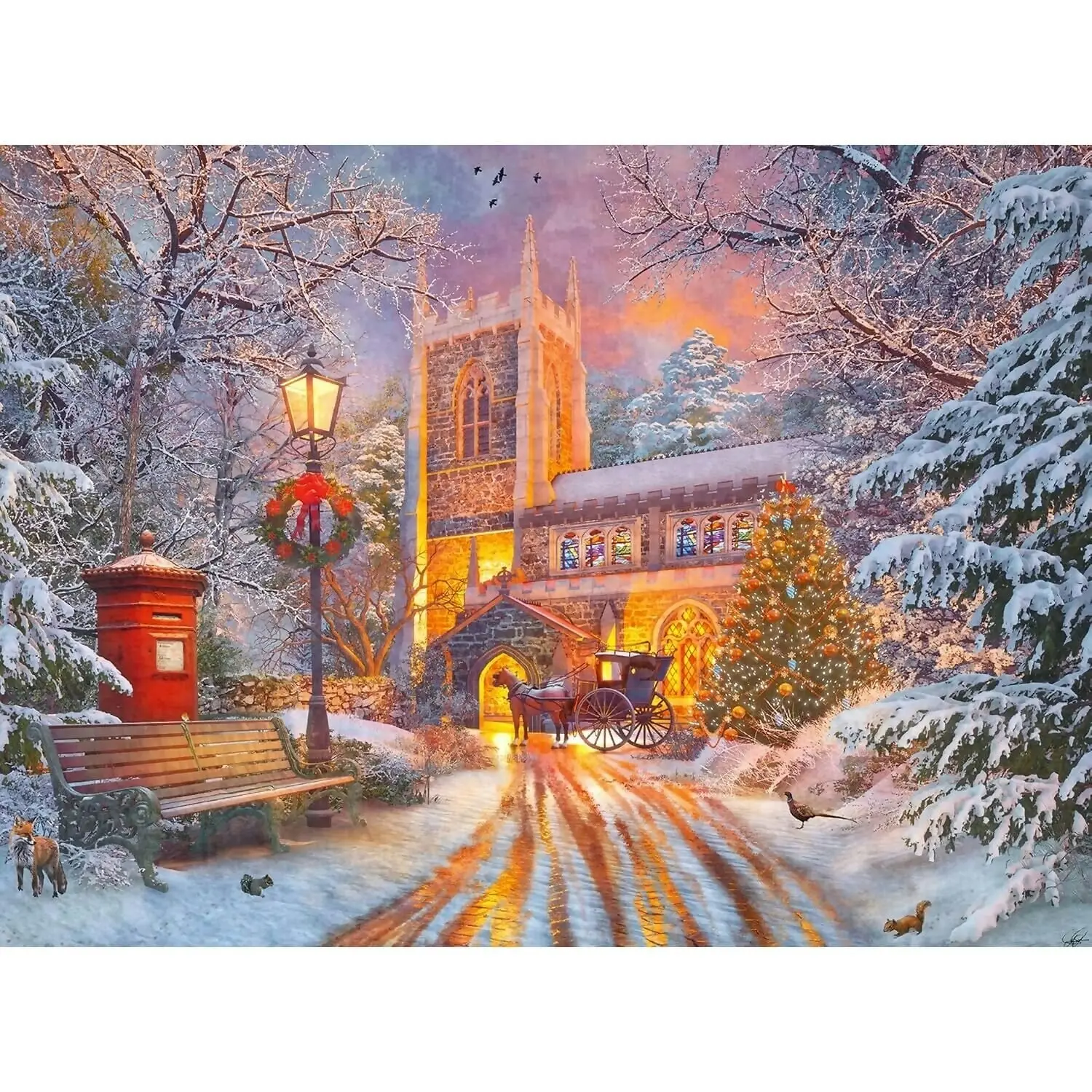 Ravensburger - Starline Sparkling Christmas Glow In The Dark Jigsaw Puzzle 500pc