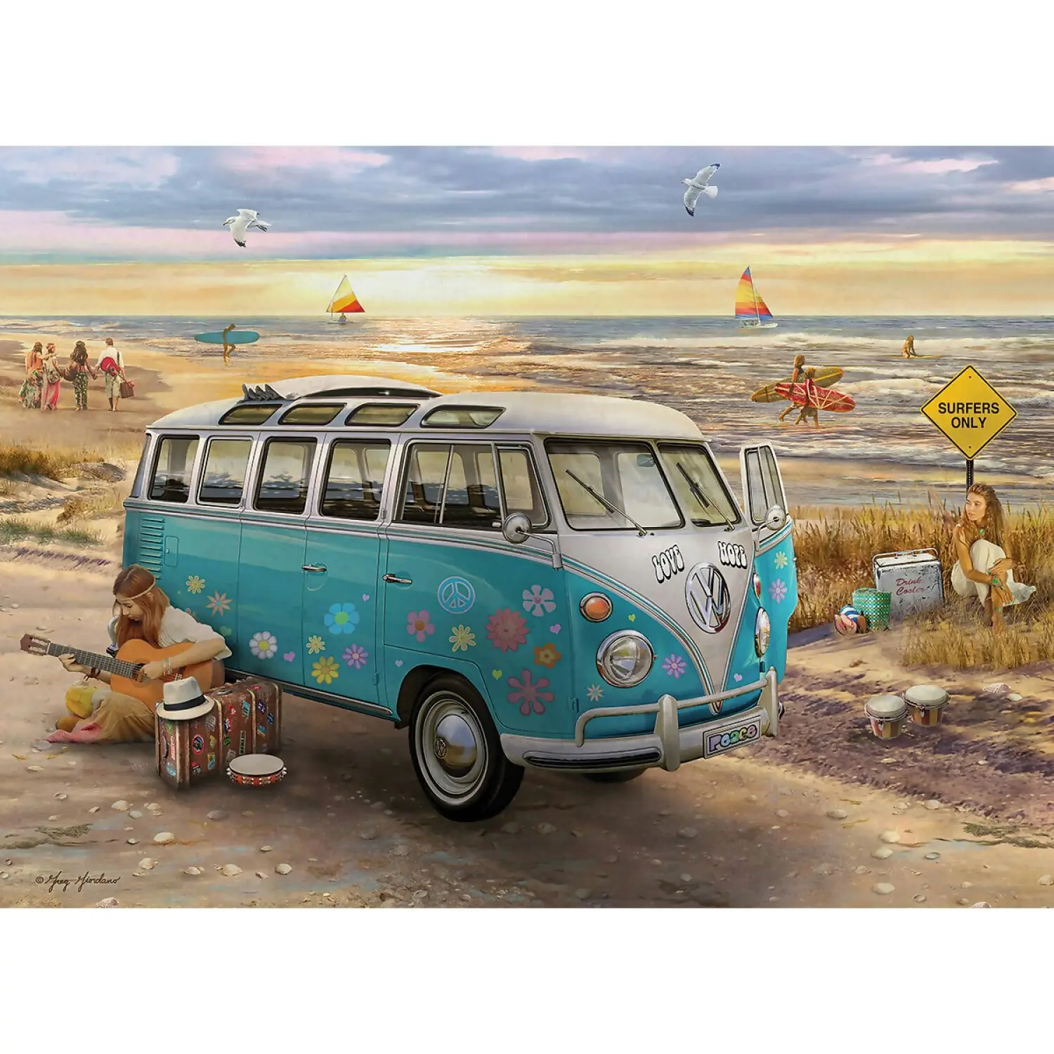 Eurographics - Love & Hope VW Bus Jigsaw Puzzle 1000pc