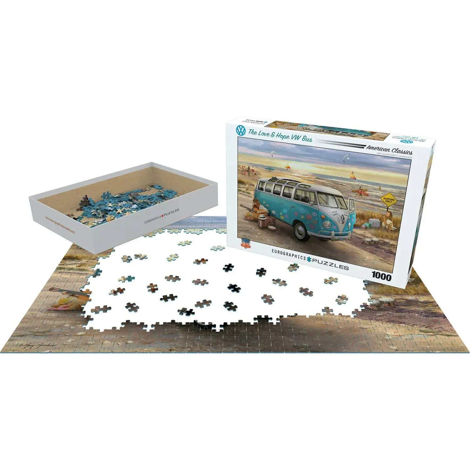 Eurographics - Love & Hope VW Bus Jigsaw Puzzle 1000pc