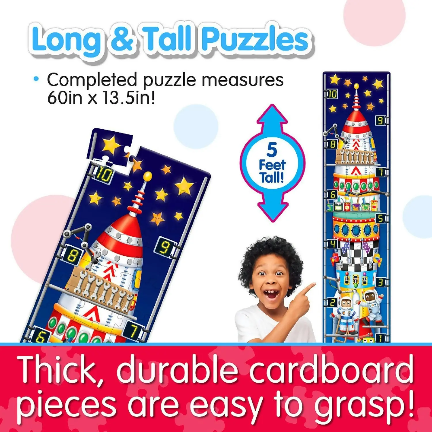 U Games - Long & Tall Puzzles 123 Rocketship - The Learning Journey