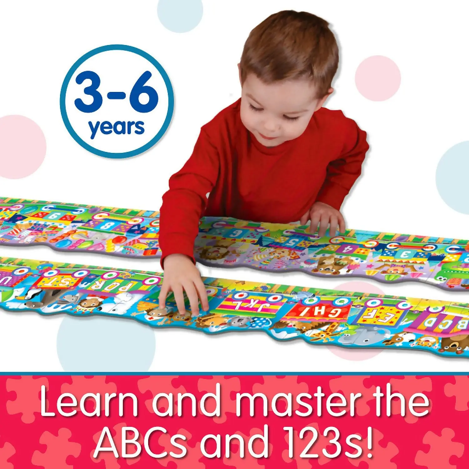 U Games - Puzzle Doubles Giant Abc & 123 Train Floor Puzzles - The Learning Journey