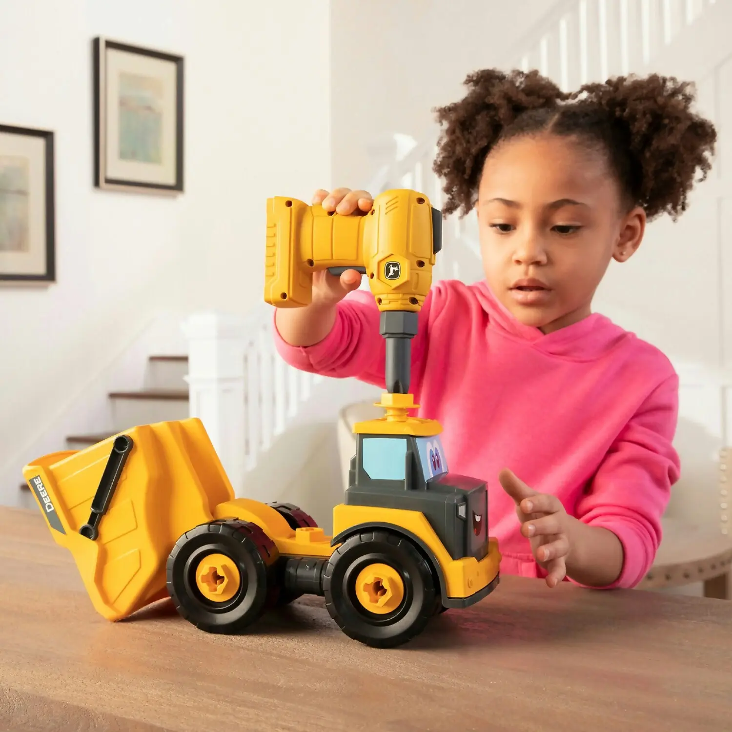 John Deere Kids - Build A Buddy Yellow Dump Truck 2-in-1 Toy With Toy Drill - Tomy