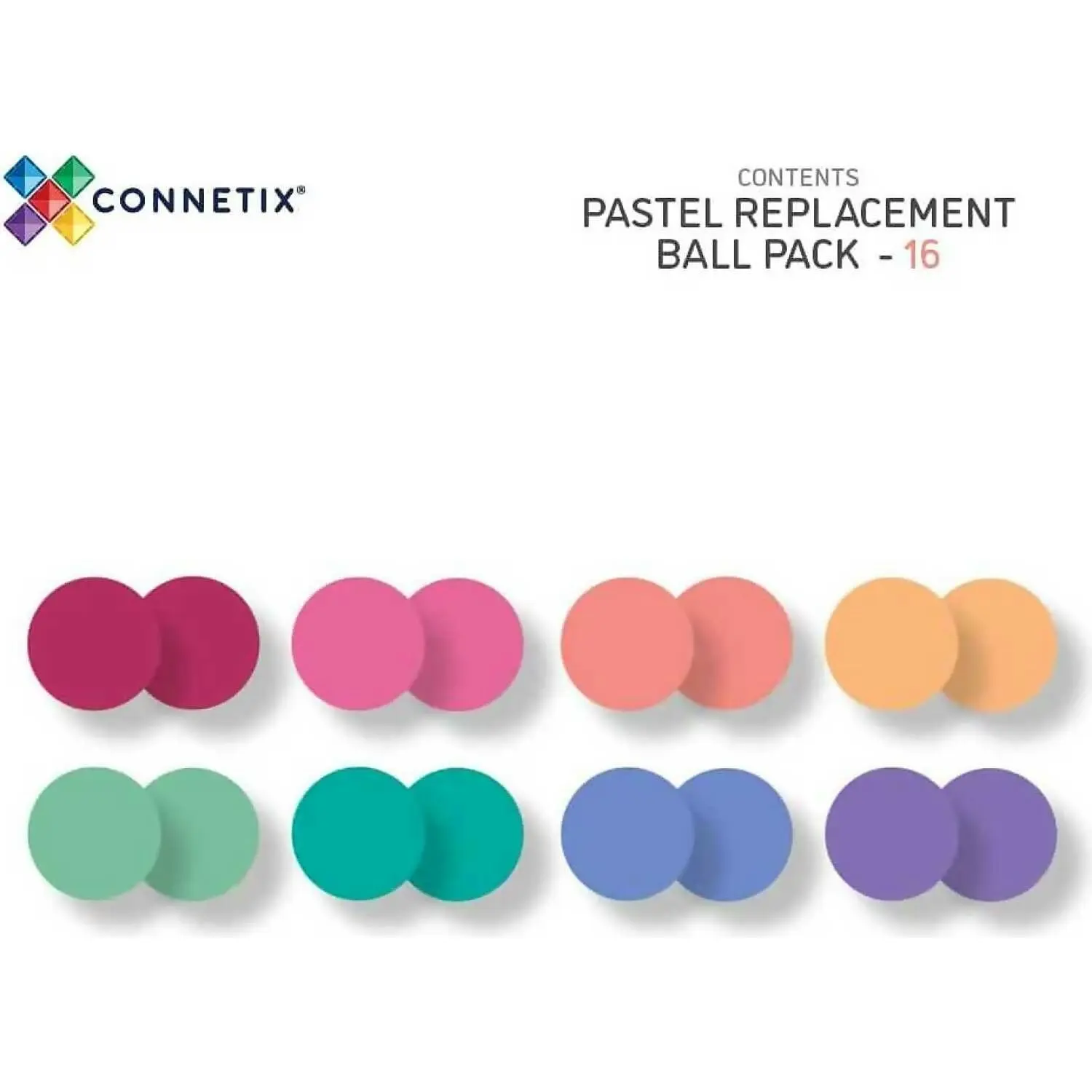 Connetix - Pastel Replacement Balls Pack 16pc