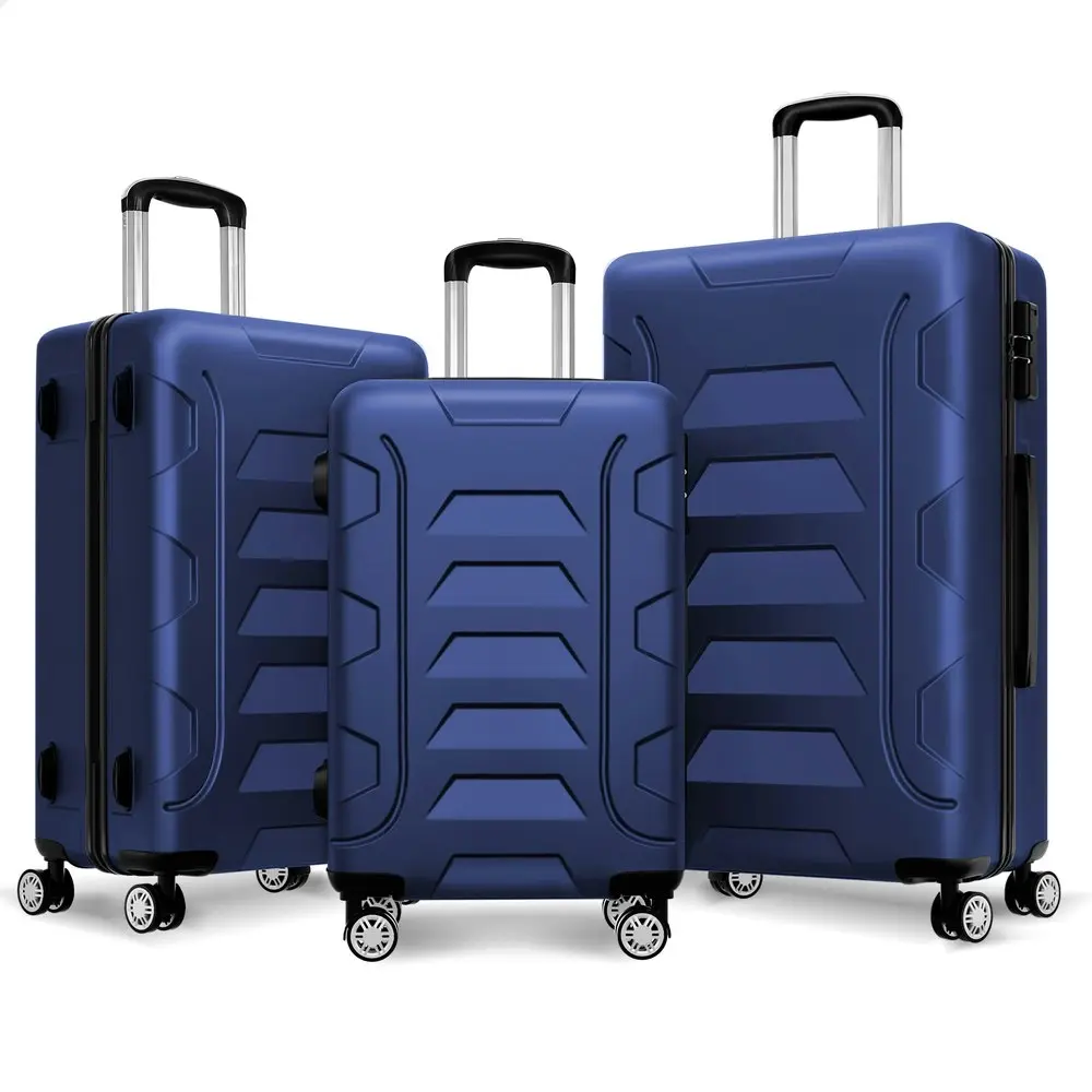 Alfordson 3PCS Luggage Suitcase Trolley Set Hard Case Travel Storage TSA Lock Dina Navy