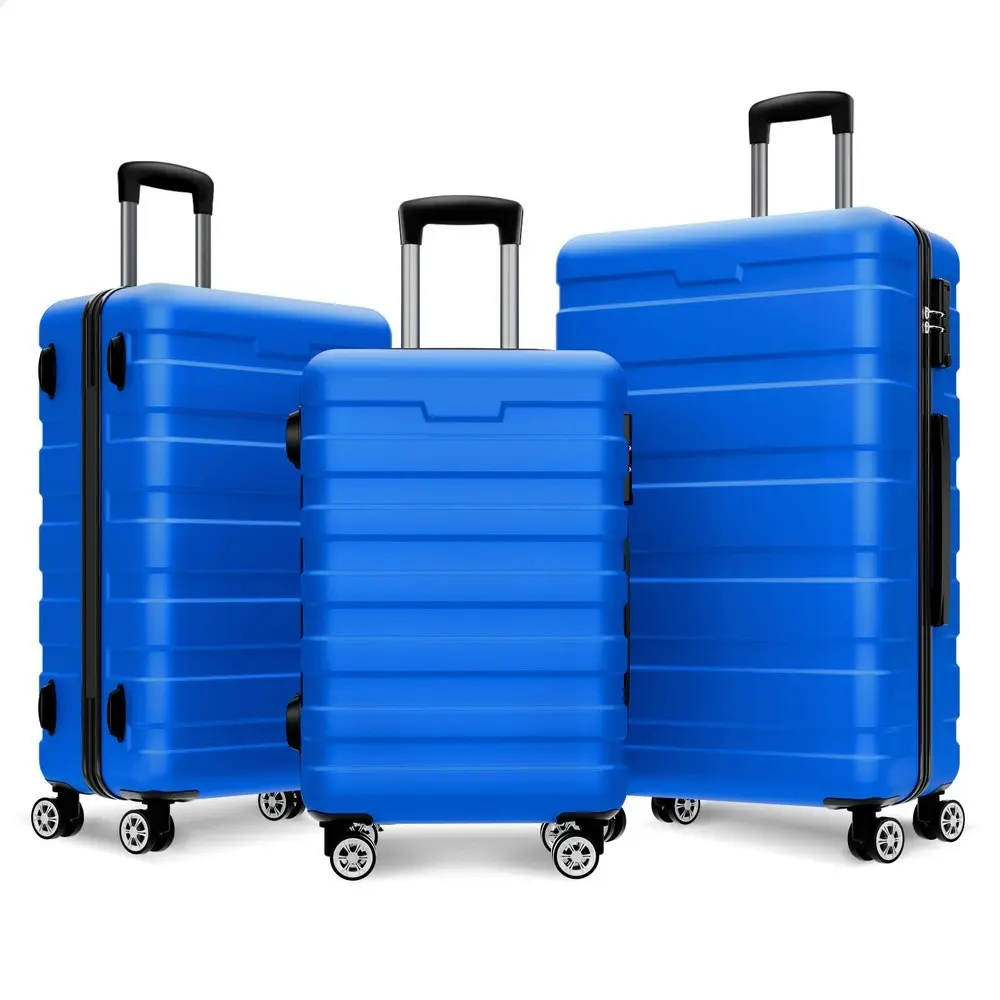 Alfordson 3PCS Luggage Suitcase Trolley Set Hard Case Travel Storage TSA Lock Sparco Elite Blue