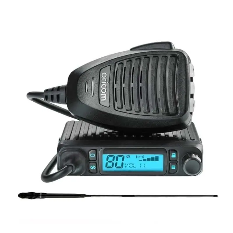 Oricom DTX4300VP Bundle Pack - DTX4300 IP54 Micro Size 5 Watt UHF CB Radio AND ANU220 6.5dBi Black UHF CB Antenna