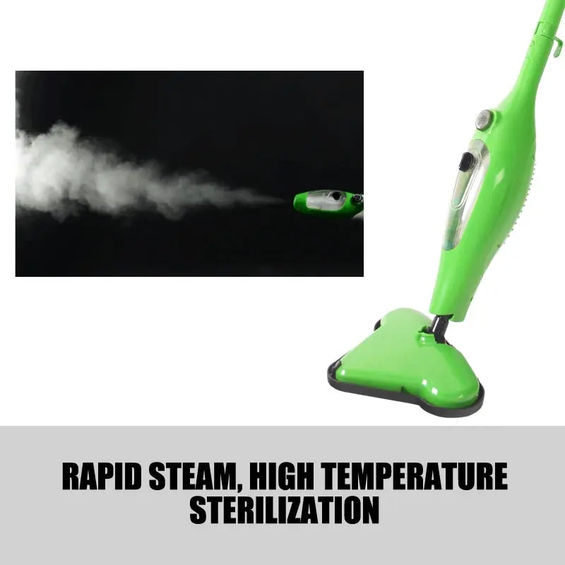 12 In Multi Foldable Steam Mop Handheld Floor Steamer Carpet Cleaning Cleaner