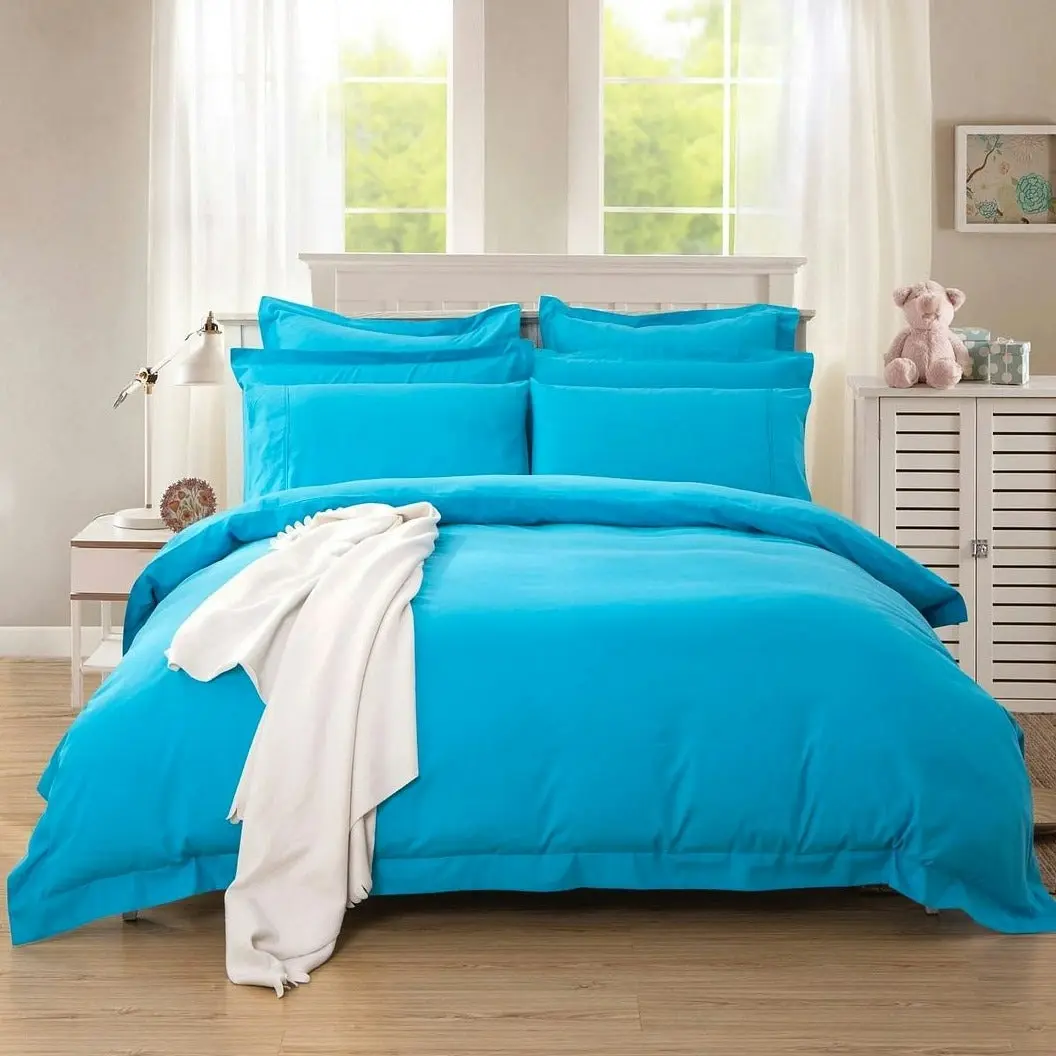 1000Tc Tailored Double Size Duvet Quilt Cover Set - Royal Blue