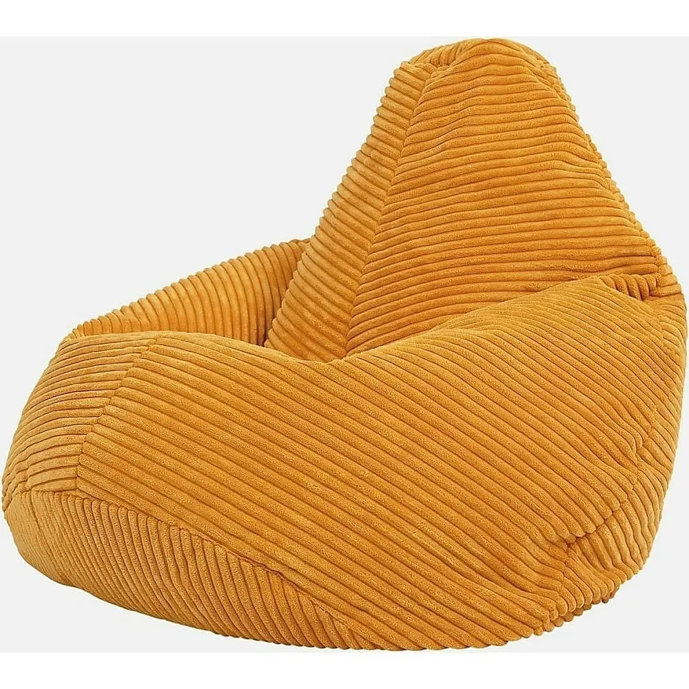 Jumbo Cord Beanbag Chair Cover Unfilled Large Bag - Mustard - One Size