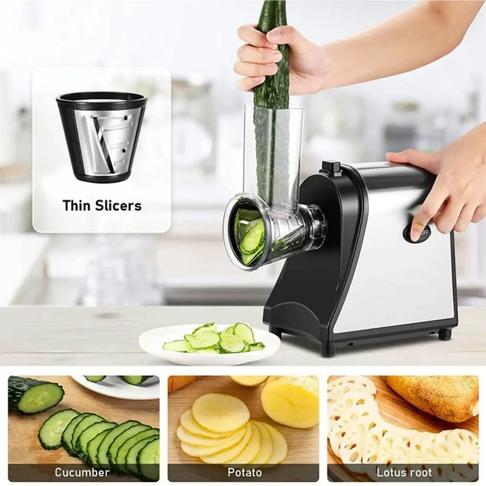 Electric Grater Vegetable Food Rotary Drum Chopper Slicer - One Size