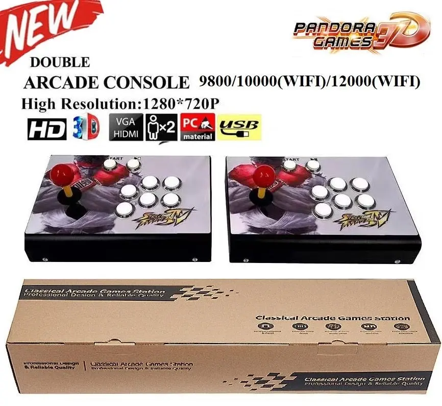 2022 10000 Games Pandora's Box Video 3D Hd Arcade Consoles Gamebox - One Size