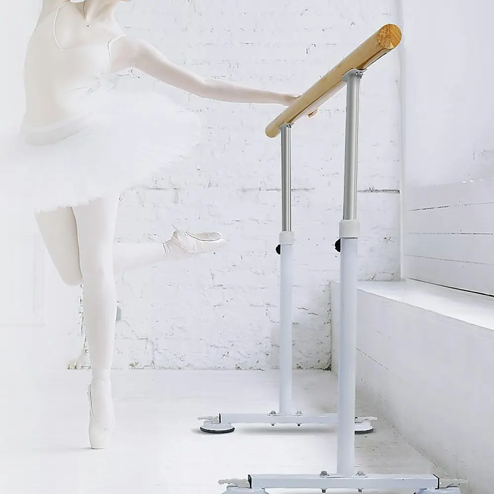 Wooden Portable Ballet Bar Stretch Barre Dance 1.5M Freestanding - One Size