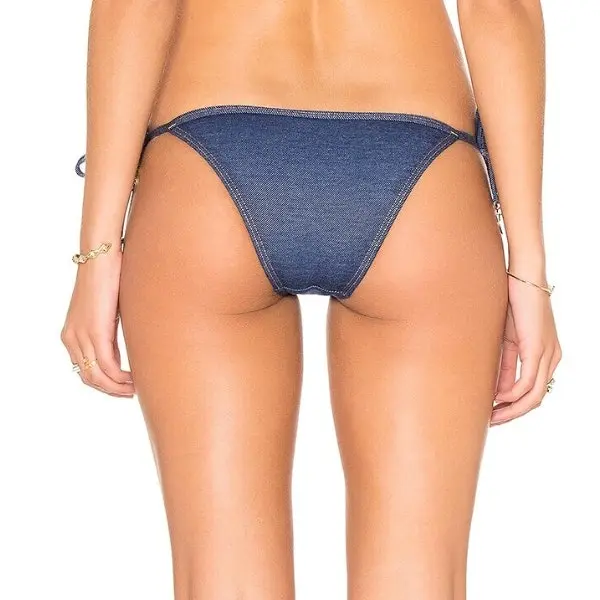 Seafolly Out Of The Blue Side Tie Bikini Bottom - Denim