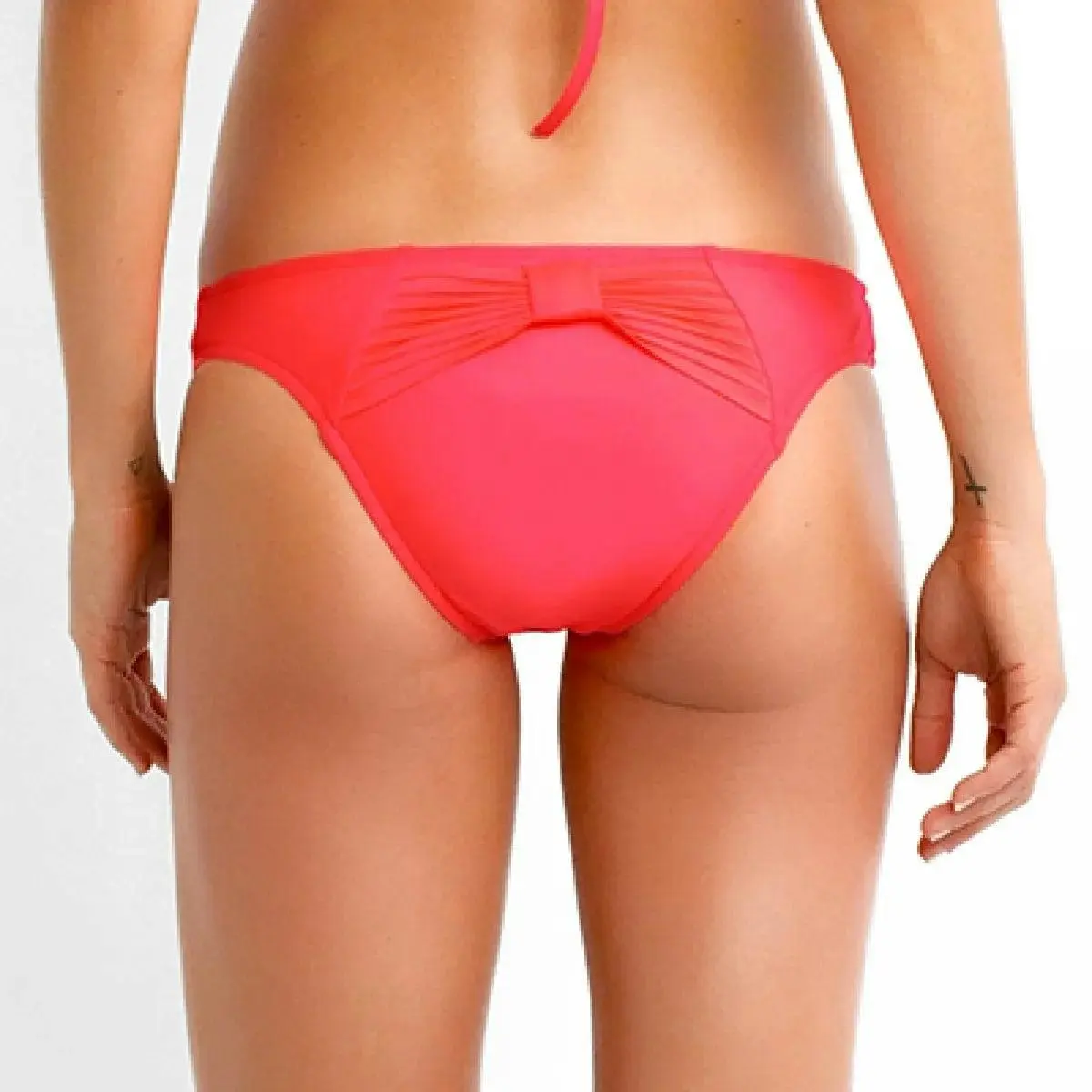 Seafolly Goddess Bow Back Brazilain Bikini Bottoms - Fluro Pink