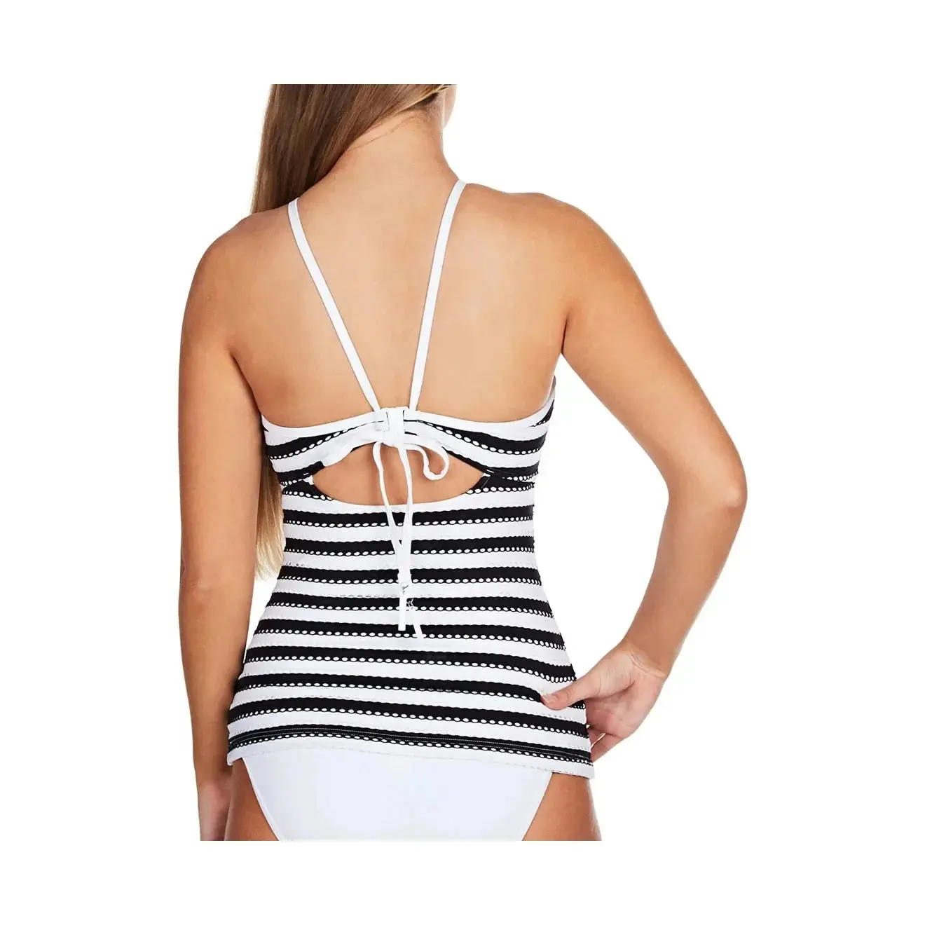 Seafolly Coast To Coast Tankini Top - Black/white