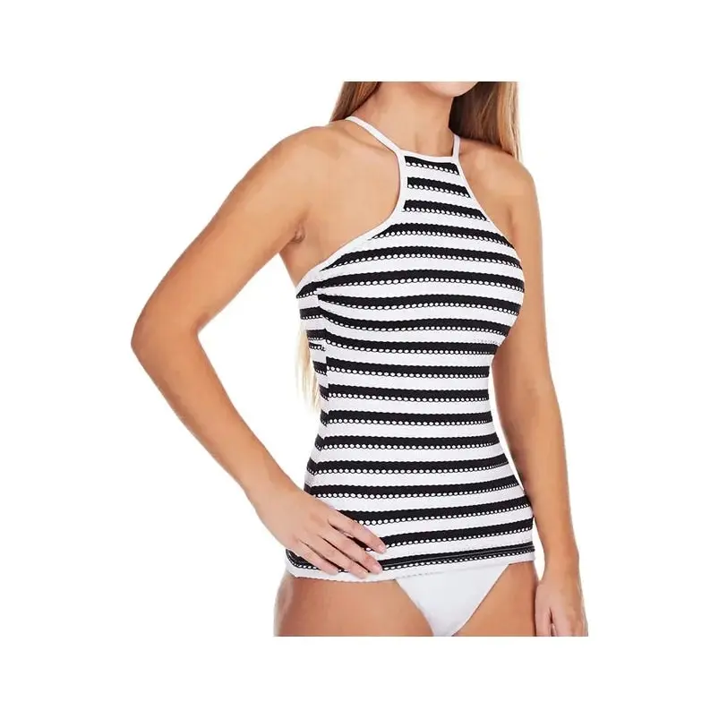 Seafolly Coast To Coast Tankini Top - Black/white