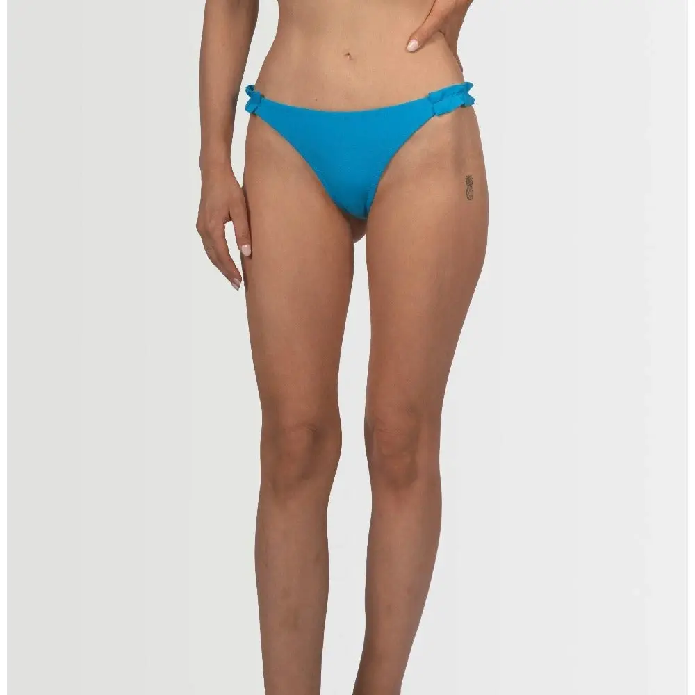 Miss Selfridge Women's Frill Detail Bikini Bottom - Blue