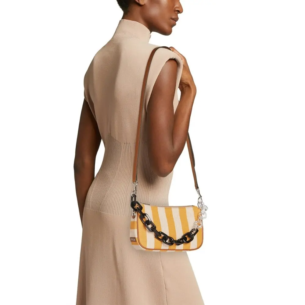 Furla 'moon' Shoulder Bag - Burnt Yellow