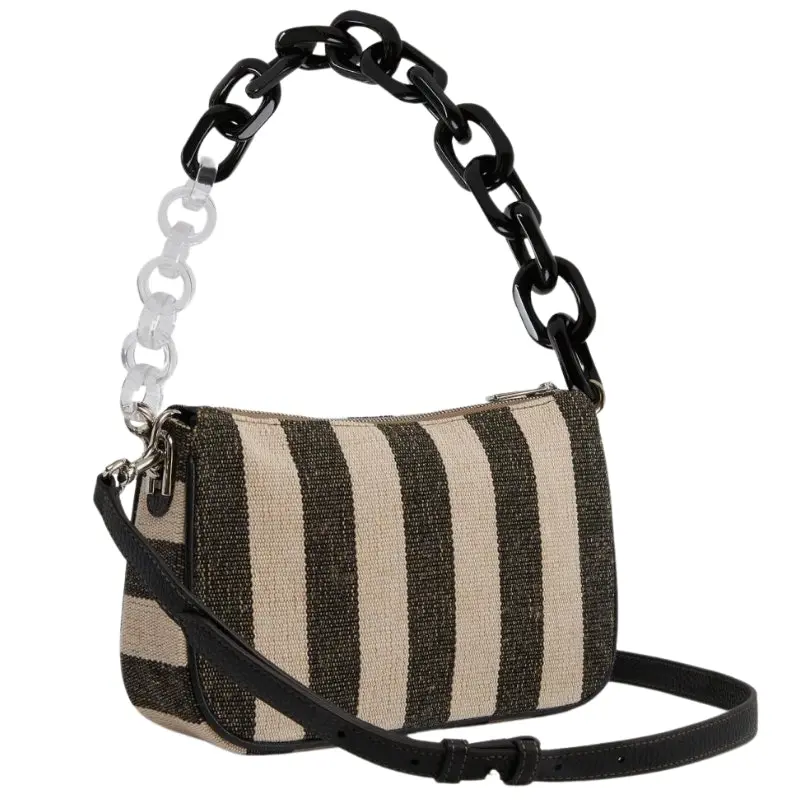 Furla 'moon' Shoulder Bag - Stripped Toni Nero