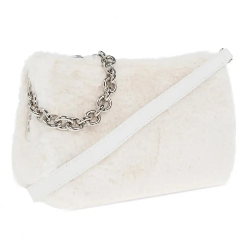 Furla Moon Fluffy Small Shoulder Bag - Cream