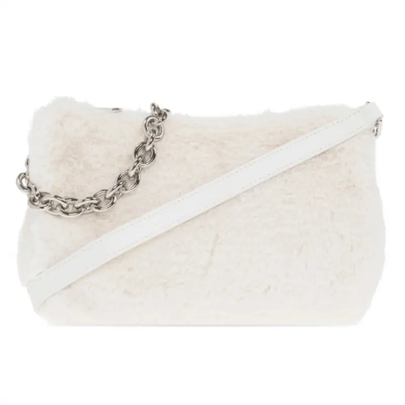 Furla Moon Fluffy Small Shoulder Bag - Cream