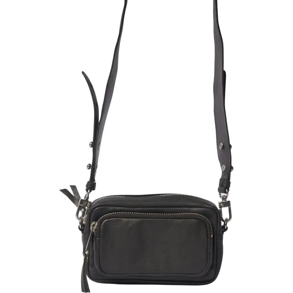 Topshop Women's Small Black Leather Crossbody Bag