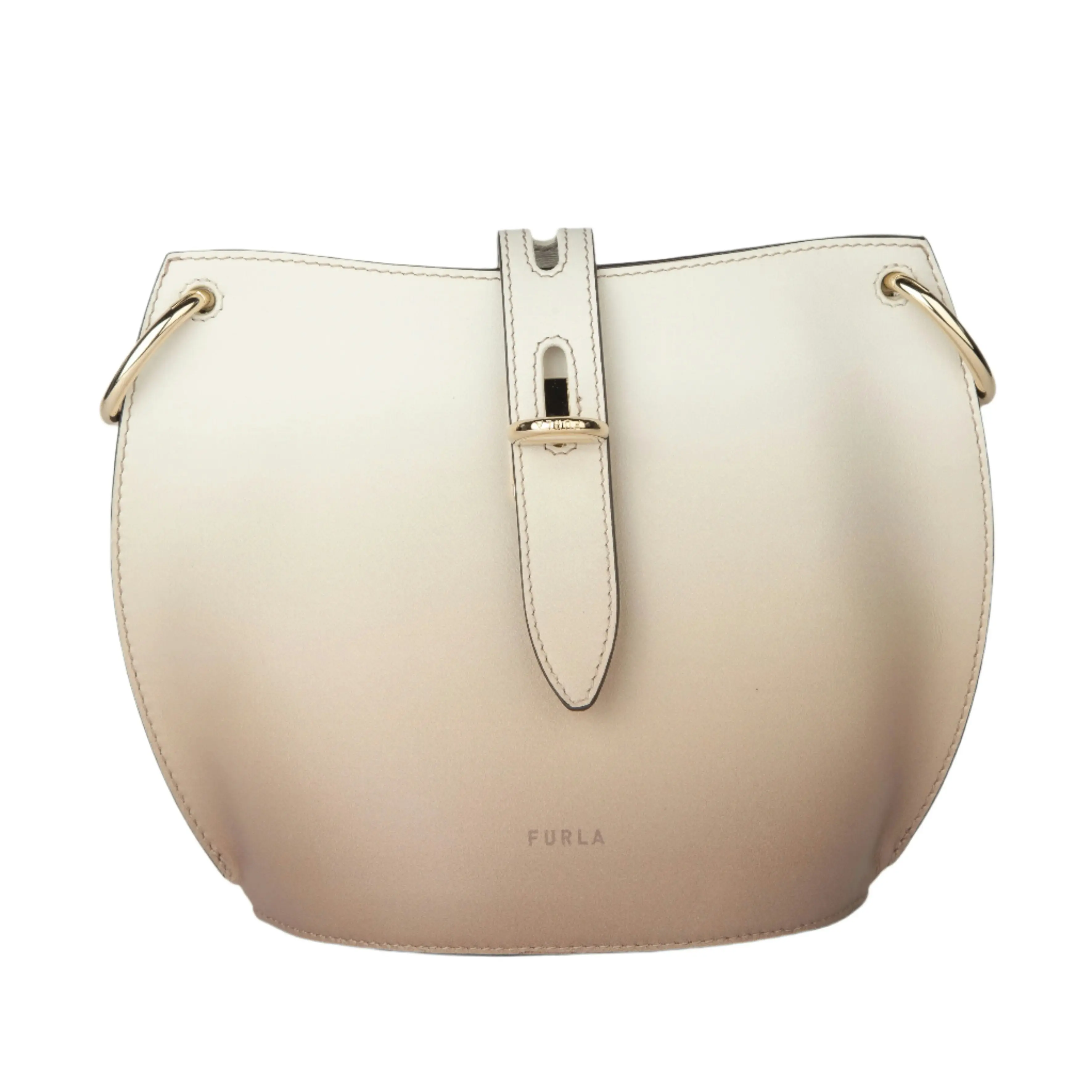 Furla Mini Unica Leather Crossbody Bag - Vitello Roma Uni Toni Marshmallow