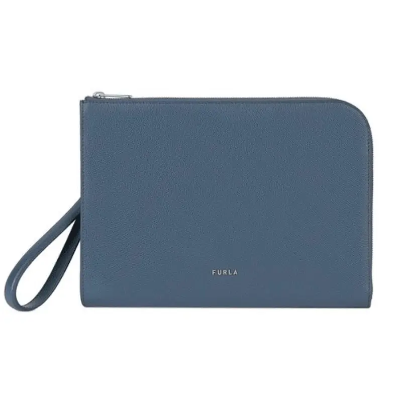 Furla Xl Envelope Pouch - Blue Denim