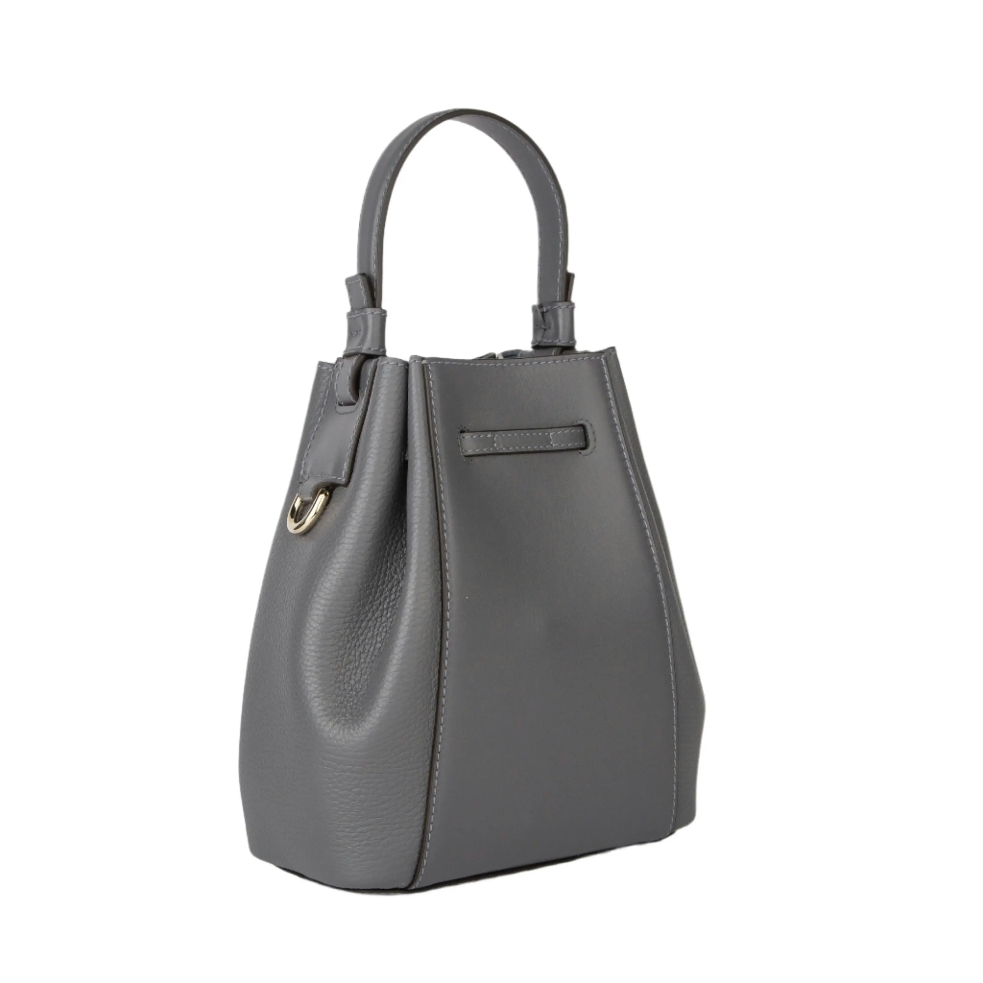 Furla Miastella Mini Bucket Bag - Vitello Roma Grey And Gold