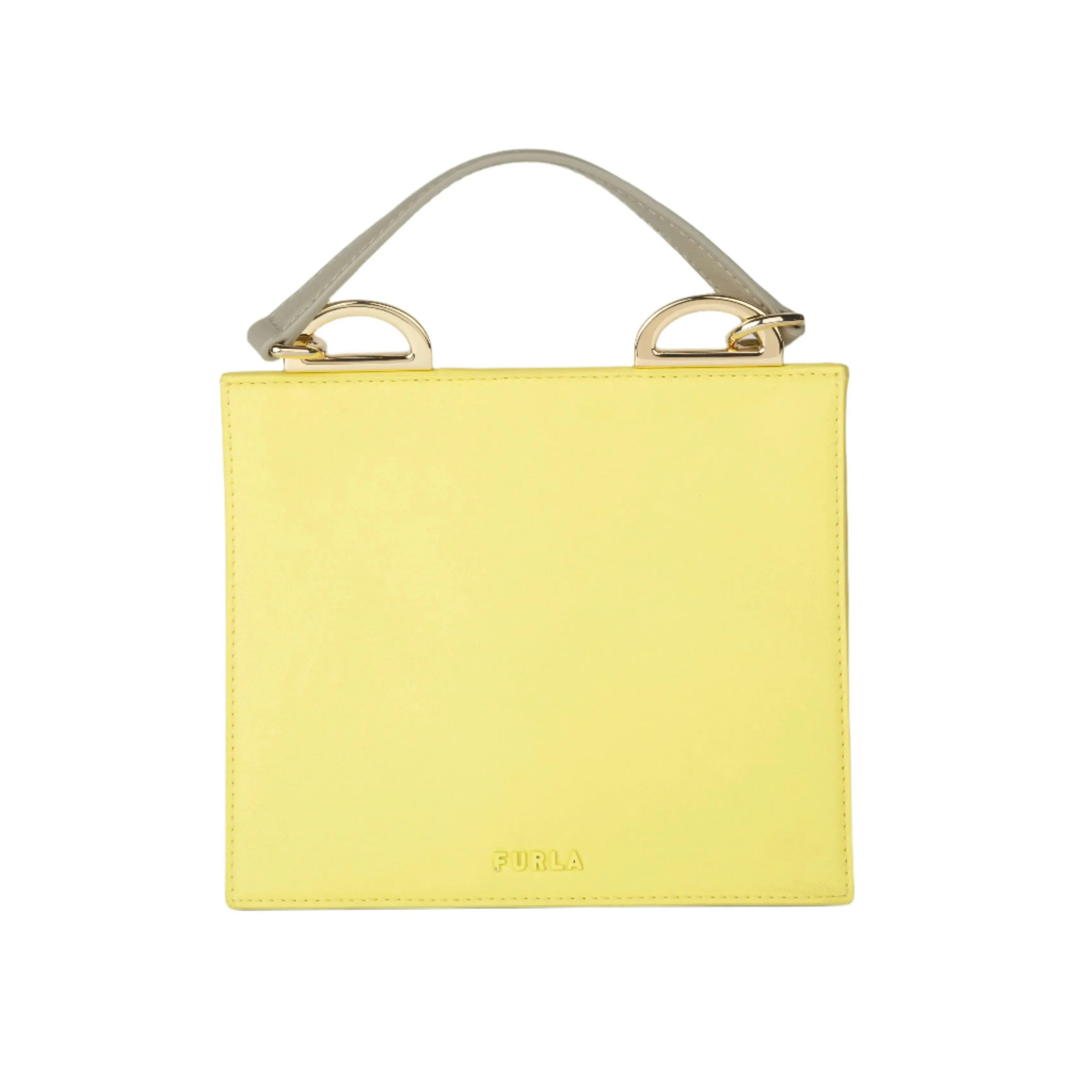 Furla Futura Mini Top Handle - Roxy Yellow, Beige And Gold